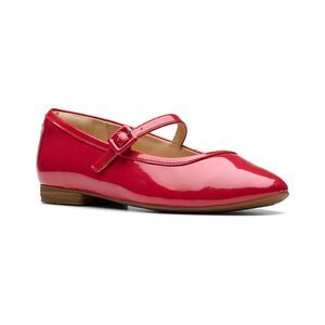 Clarks Fawna Sky Leather Flat, Red, NIB